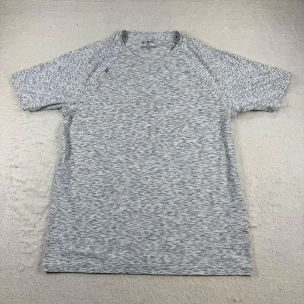 Rhone Shirt Mens Size M Gray Short Sleeve Athletic Training Performance Workout